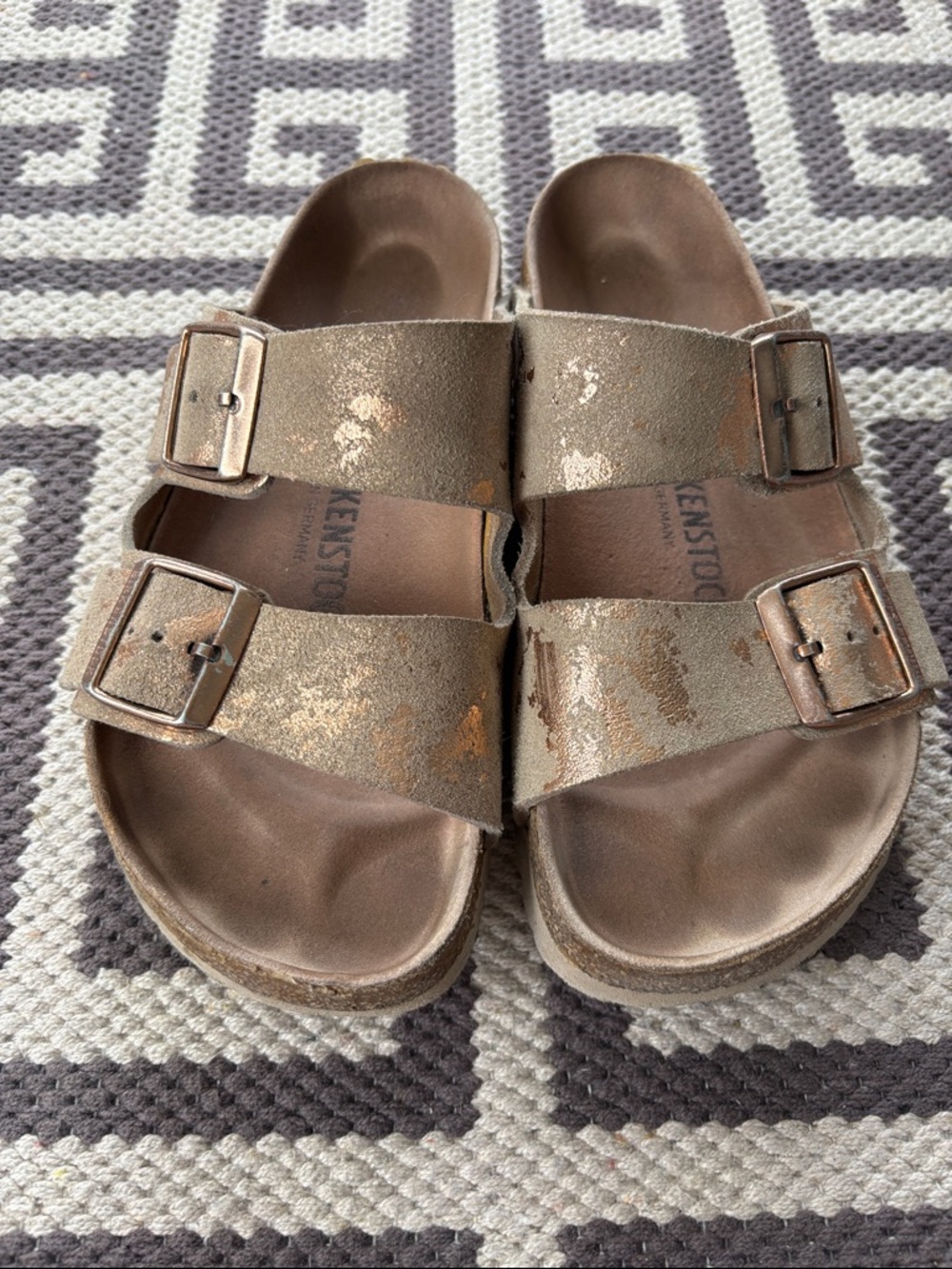 Birkenstock Arizona Metallic Sandals